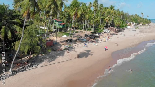 Beautiful beach of Japaratinga, at the coast of the Brazilian state of Alagoas photo
