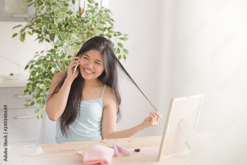 スマホ・支度・女性