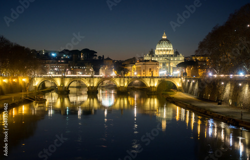 rome skyline st.peter basilica vatican city