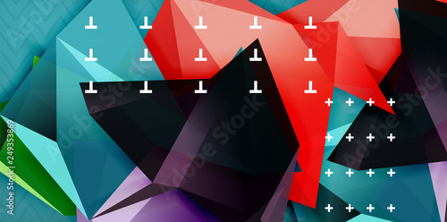 Triangular low poly background design