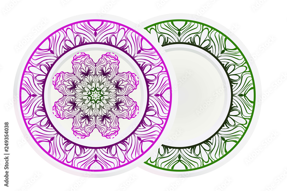 relaxing decorative symbol. vector illustration. floral magic circle relaxing decorative symbol. vector illustration. floral magic circle