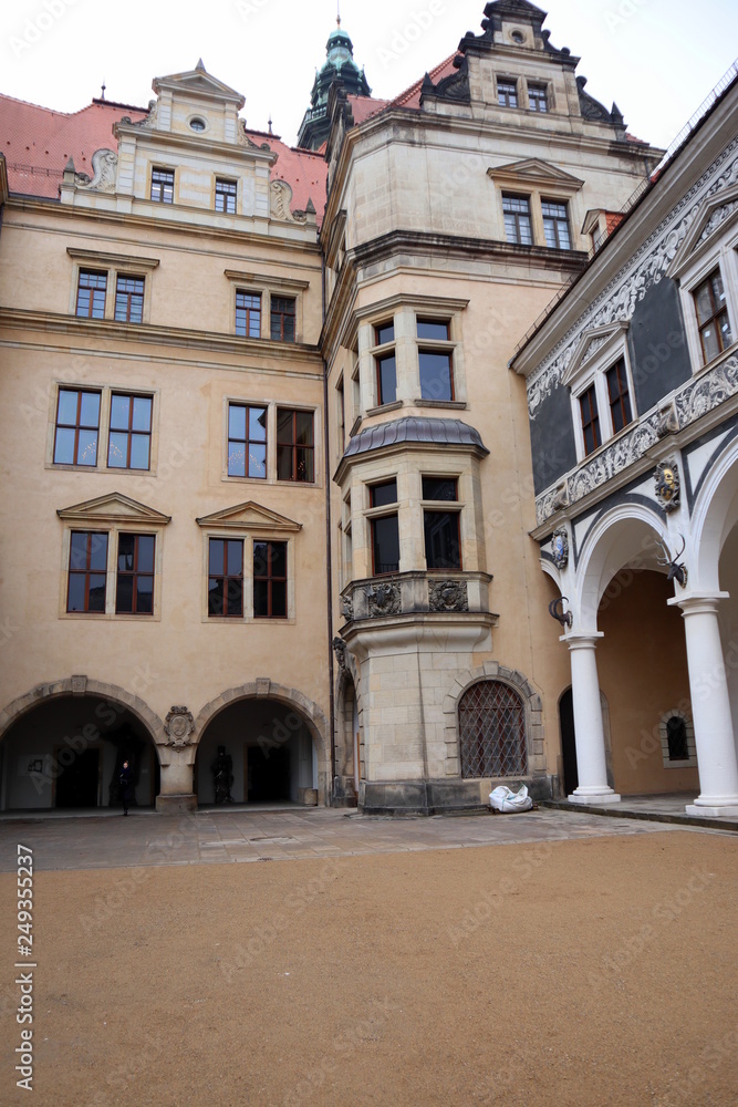Obraz premium Der historische Stallhof in Dresden