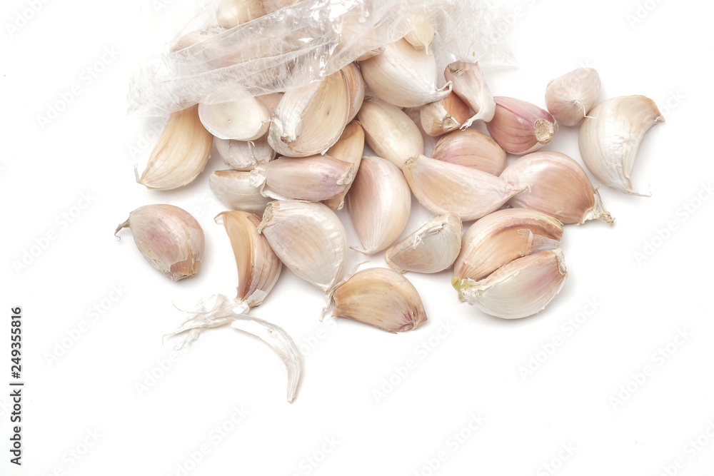 Many fresh garlic