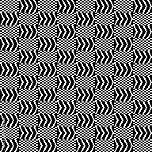 Black and White Kente Cloth Seamless Pattern - Beautiful Kente cloth repeating pattern design