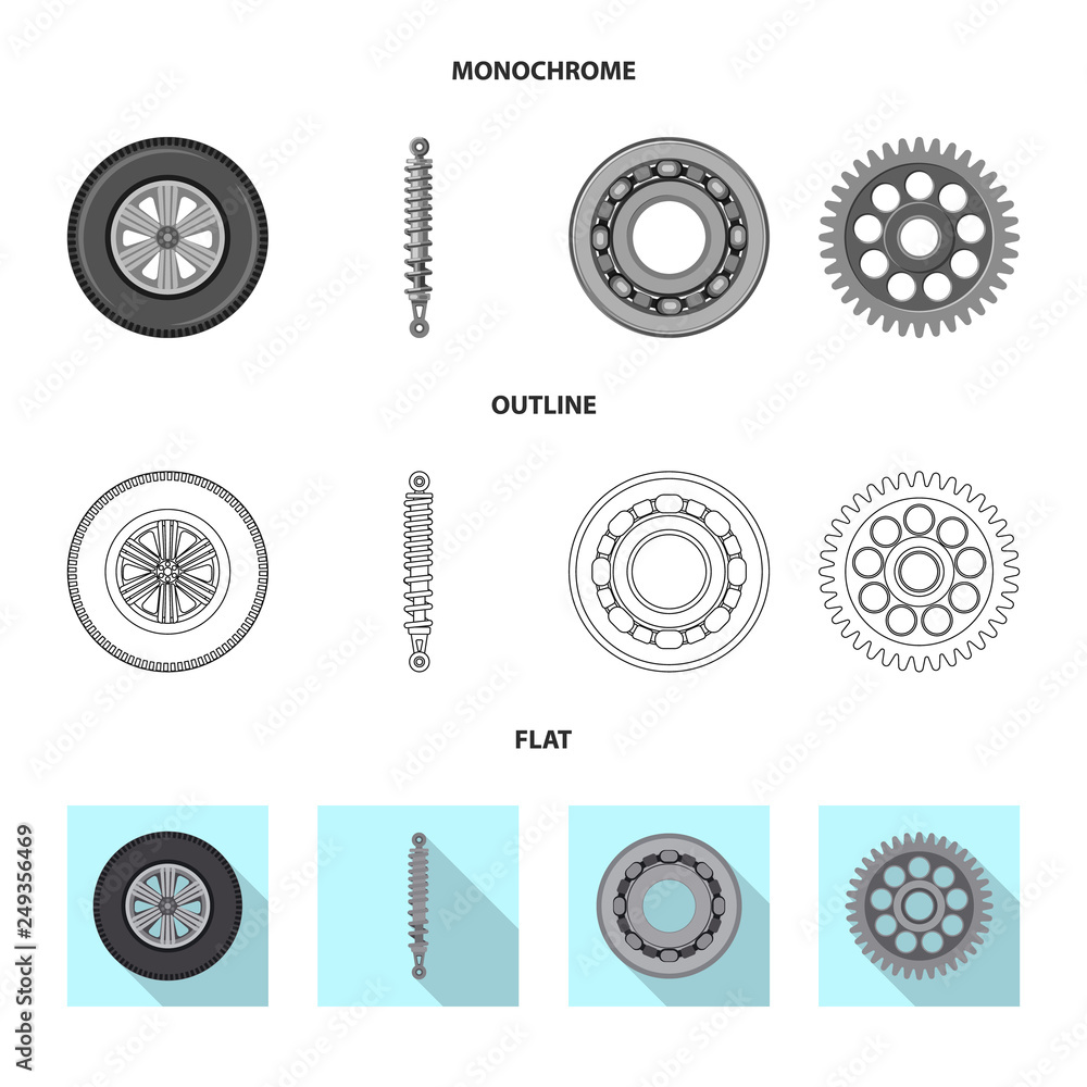 Isolated object of auto and part symbol. Collection of auto and car vector icon for stock. Isolated object of auto and part symbol. Collection of auto and car vector icon for stock.