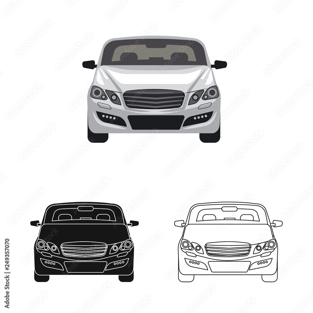 Isolated object of auto and part symbol. Set of auto and car stock vector illustration.