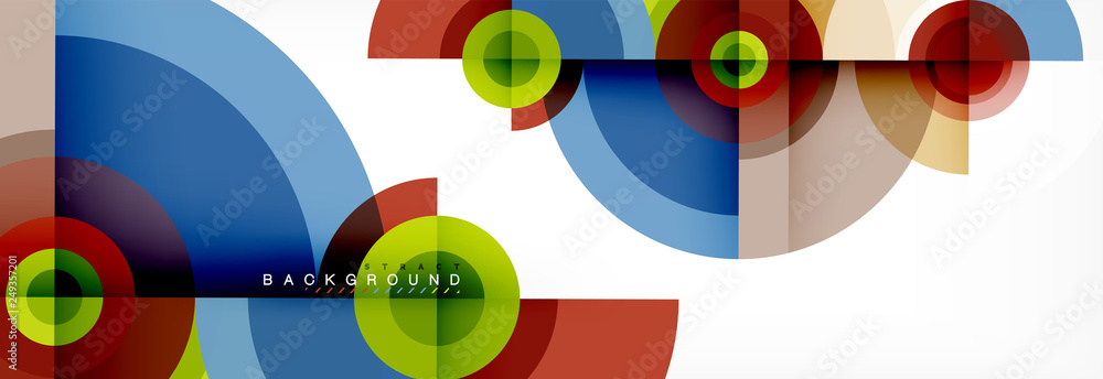 Minimal geometric circles and triangles abstract background, techno modern design, poster template Minimal geometric circles and triangles abstract background, techno modern design, poster template