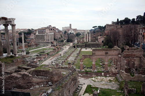 Roman Forum. Ancient architecture Rome Italy.