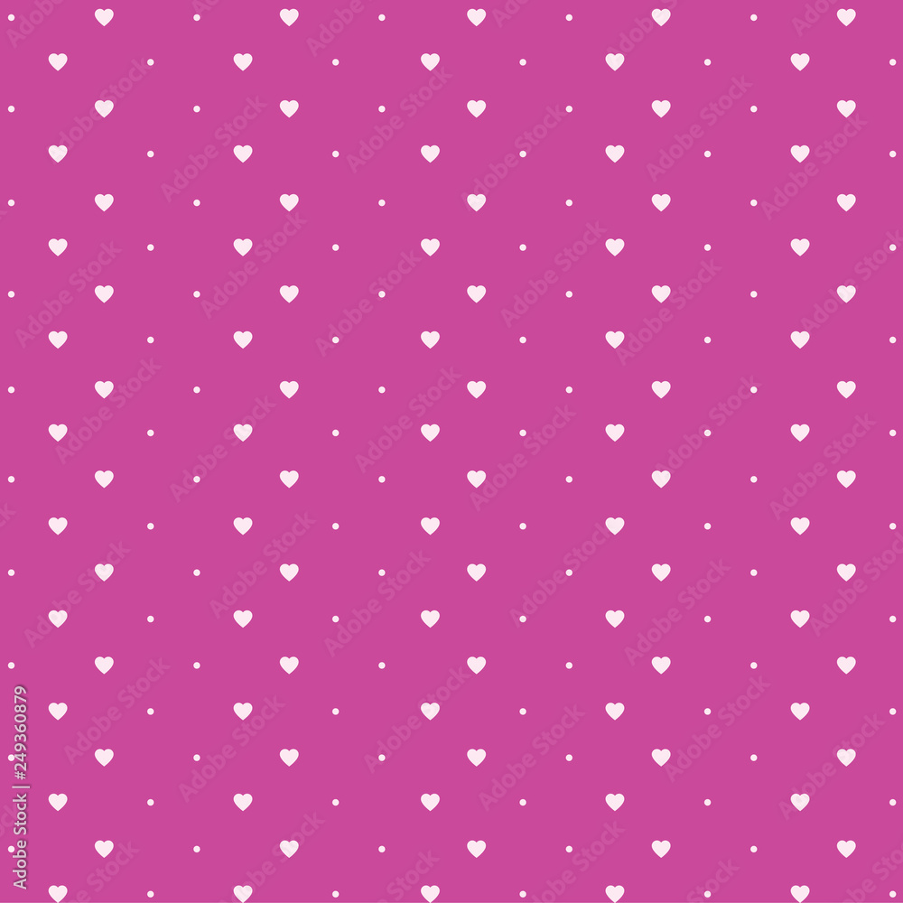 Vector seamless pattern with hearts and dots, romantic wallpaper, background for mother's day or valentine's day, 8th march Vector seamless pattern with hearts and dots, romantic wallpaper, background for mother's day or valentine's day, 8th march