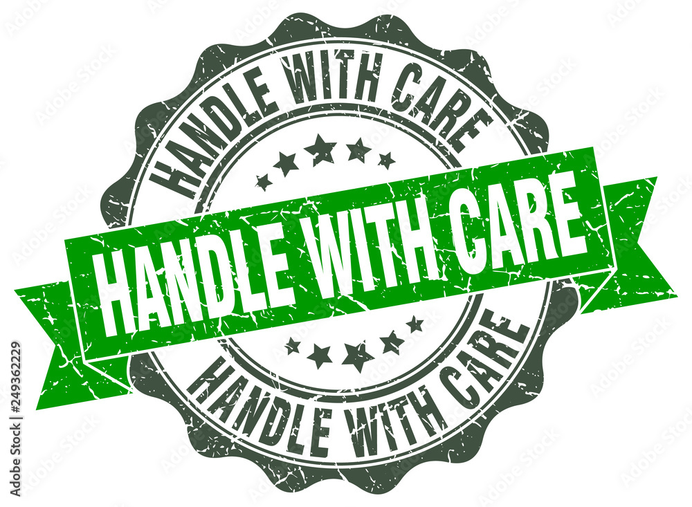 handle with care stamp. sign. seal handle with care stamp. sign. seal