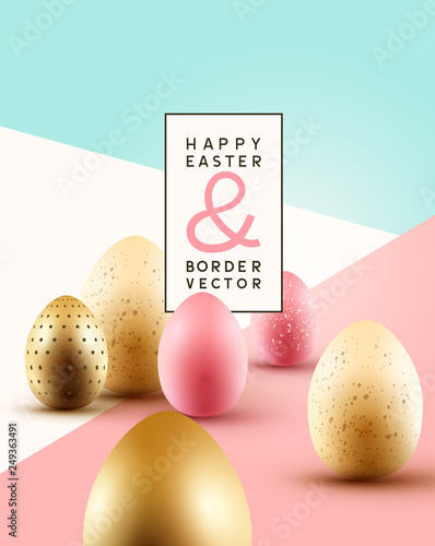 Pastel Easter Egg background Composition
