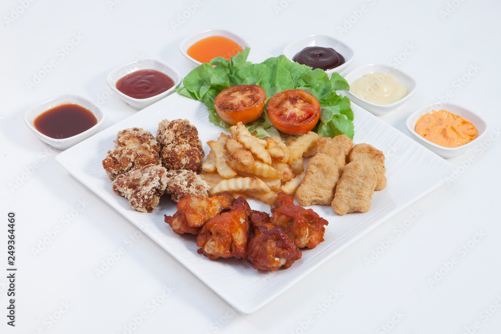 American-style food includes several menus American-style food includes several menus