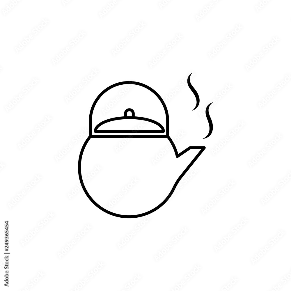 tea in teapot outline icon. Signs and symbols can be used for web, logo, mobile app, UI, UX tea in teapot outline icon. Signs and symbols can be used for web, logo, mobile app, UI, UX