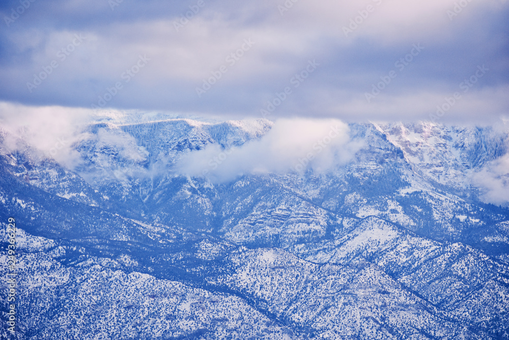 view of mountains in winter