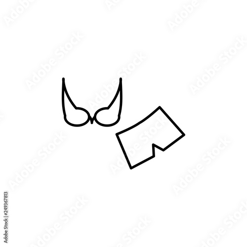 female bikini, male short for spa outline icon. Signs and symbols can be used for web, logo, mobile app, UI, UX