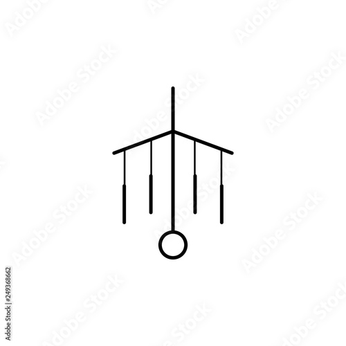 wind chimes variant for spa outline icon. Signs and symbols can be used for web, logo, mobile app, UI, UX
