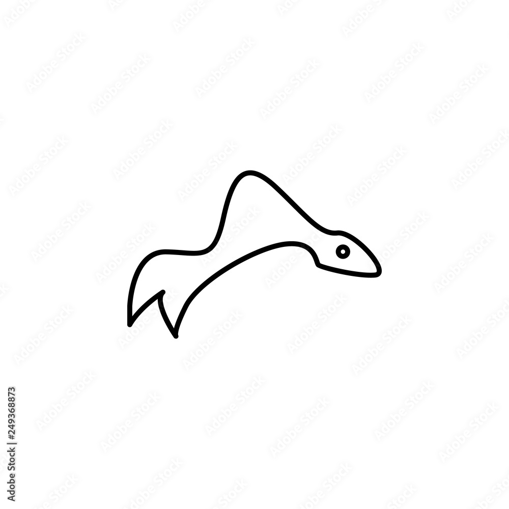 Fototapeta premium fish, harmony, spa outline icon. Signs and symbols can be used for web, logo, mobile app, UI, UX