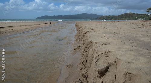 Awanui coast New Zealand. Beach photo