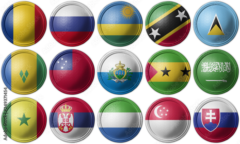National Flag 3d butons with glossy effect National Flag 3d butons with glossy effect