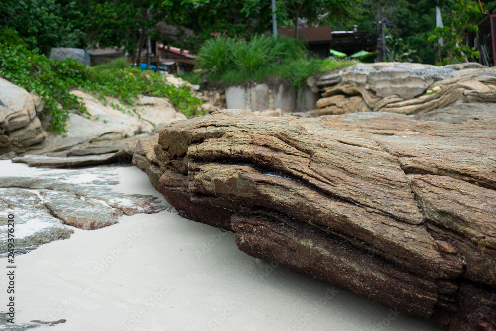 flaky rocks on yhe thailand beach flaky rocks on yhe thailand beach
