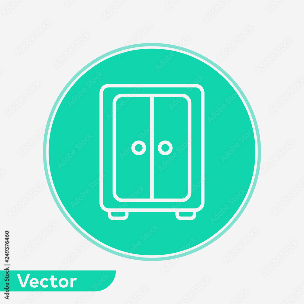 Wardrobe vector icon sign symbol Wardrobe vector icon sign symbol