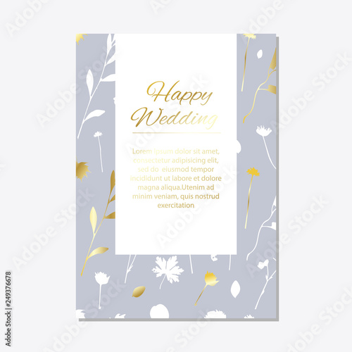 Romantic tender floral design for wedding invitation