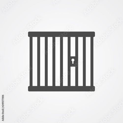 Jail vector icon sign symbol