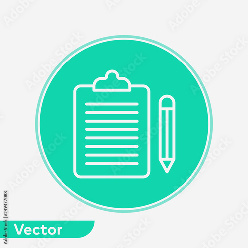 Clipboard vector icon sign symbol