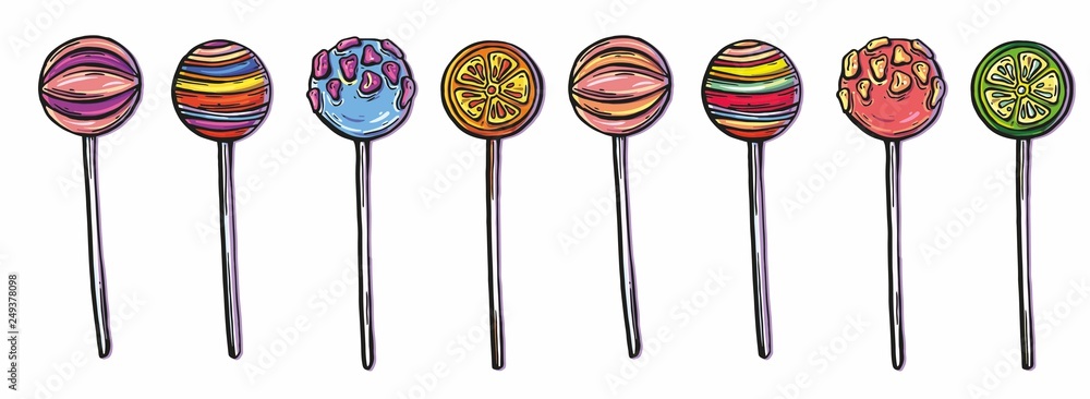 bright beautiful set of sweet candies and caramel bright beautiful set of sweet candies and caramel