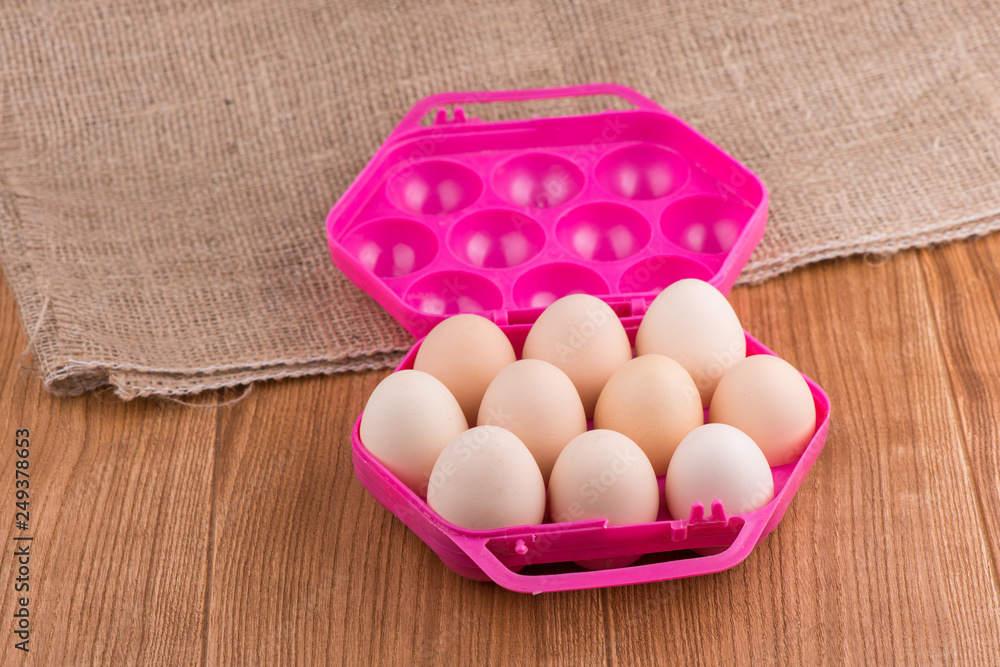 chicken eggs closeup. chicken eggs closeup.