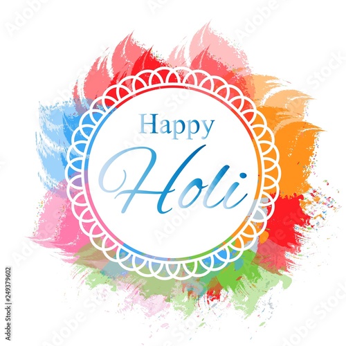 Happy holi vector elements for card design , Happy holi design. illustration of abstract colorful Happy Holi background