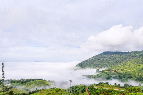 Fog in the valley at Khao Kho