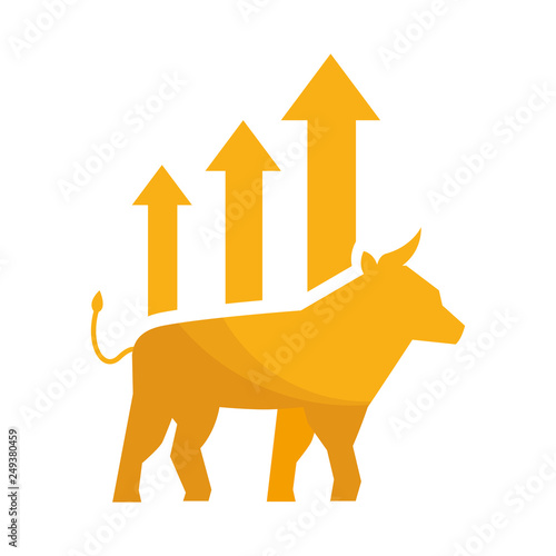 bull chart growth stock market