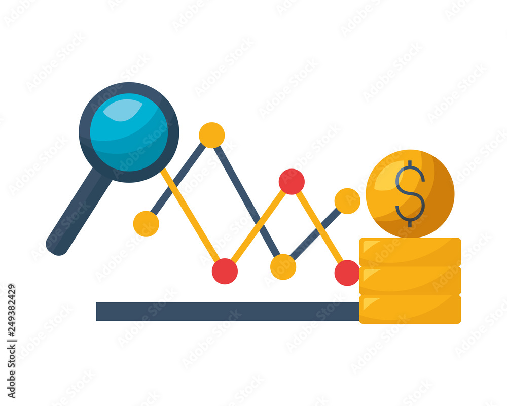 chart stock market money coins chart stock market money coins