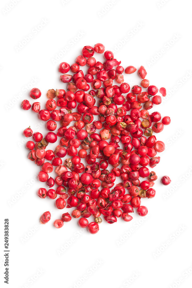 Dried pink peppercorn. Dried pink peppercorn.