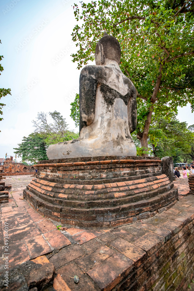 Obraz premium Wat Mahathat Temple in Ayutthaya, Thailand
