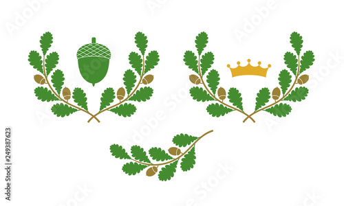 Oak Leaf, Oak, Oak tree, Vector, Logo, Icon, Stylized, Image, Woods, Landscape, Park, Oniferous tree, Deciduous tree, Forest, Tracing, Tree shape, Abstract Oak, Acorn, Old, Leaf, Branch, Wreath, Sign, photo