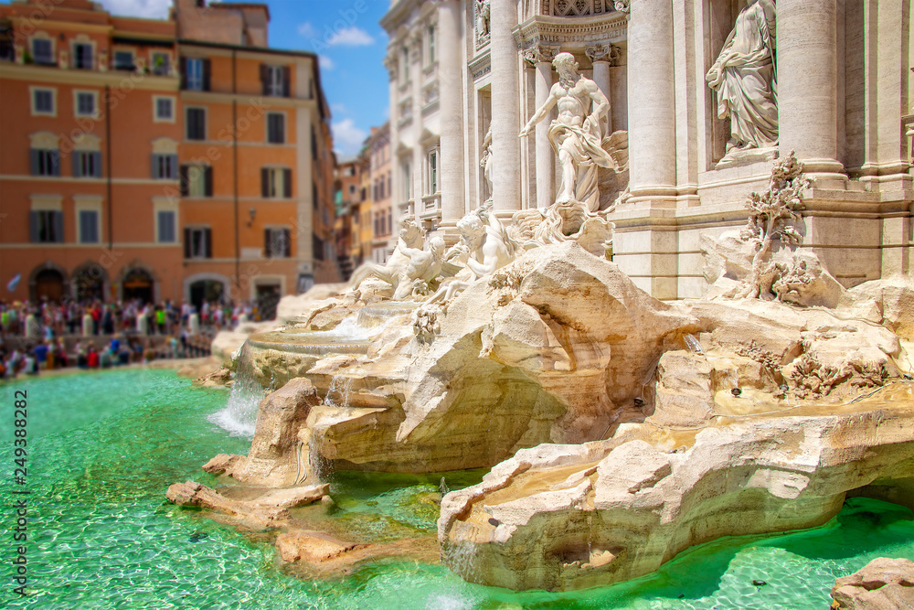 The Trevi Fountain is a fountain in the Trevi district in Rome, Italy.