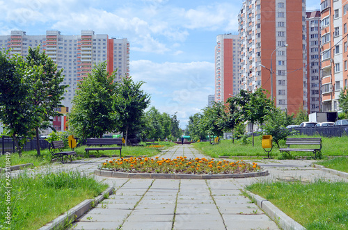 The square near the apartment houses in Novy Khimki photo