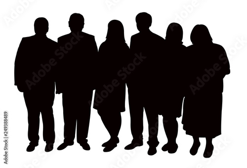 family members, silhouette vector