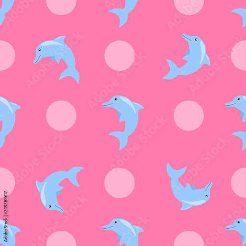 Dolphin seamless pattern