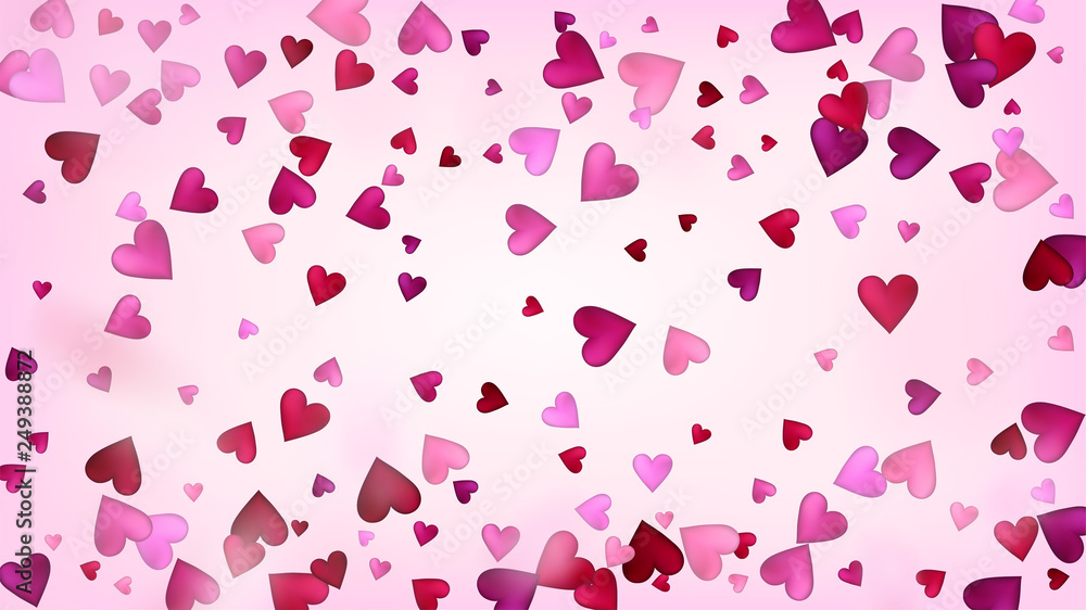 Realistic Hearts Vector Confetti. Valentines Day Romantic Pattern. Beautiful Pink Sparkles Valentines Day Decoration with Falling Down Hearts Confetti. Rich VIP Gift, Birthday Card, Poster Background Realistic Hearts Vector Confetti. Valentines Day Romantic Pattern. Beautiful Pink Sparkles Valentines Day Decoration with Falling Down Hearts Confetti. Rich VIP Gift, Birthday Card, Poster Background