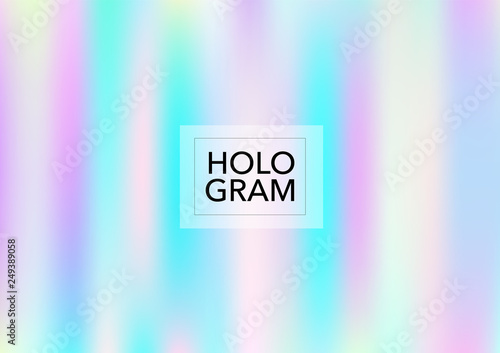 Magic Hologram Lights Vector Background. Soft Trendy Tender Pearlescent Rainbow Overlay. Rainbow Holographic Princess, Fairytale, Cute Girlie Paper. Unicorn Fairy Tale Rainbow Glitch Hologram Gradient