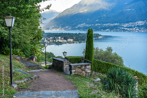 Summer view of Ronco sopra Ascona in canton Tessin photo