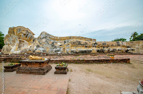 Wat Lokayasutharam Temple in Ayutthaya, Thailand