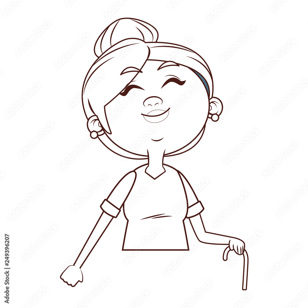grandmother elder person cane grandmother elder person cane