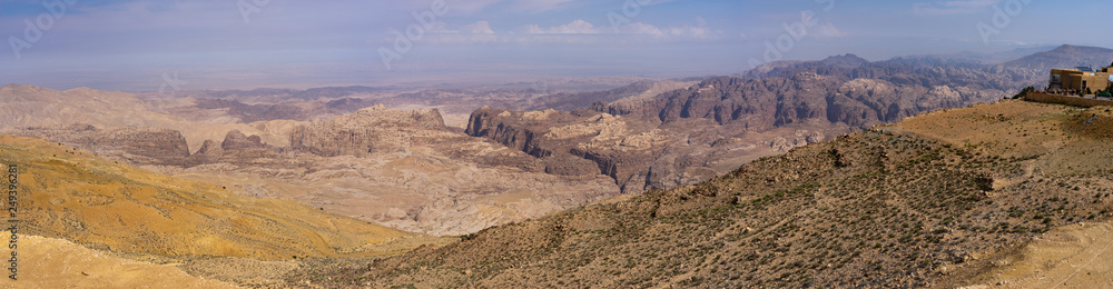 PAnoramic view of Petra region. Jordan