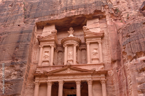 Treasury in Petra, Jordan. Upper part