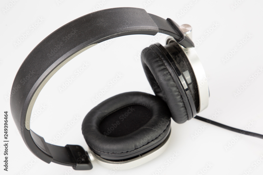 headset headphone music equipment on white background headset headphone music equipment on white background