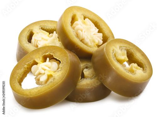 Photos Pickled jalapeno rings pile, paths